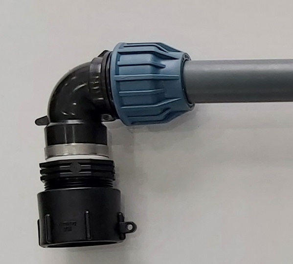 IBC-Adapter PE-Rohr Winkel 50 mm (Bild für) IBC-Adapter PE-Rohr Winkel 50 mm